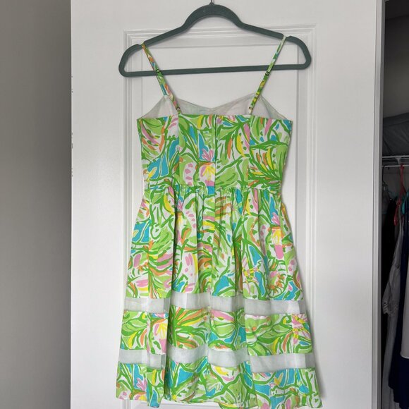 Lilly Pulitzer Fit & Flare Dress Ollie Elephant Ears Print Size 00 - Picture 2 of 9